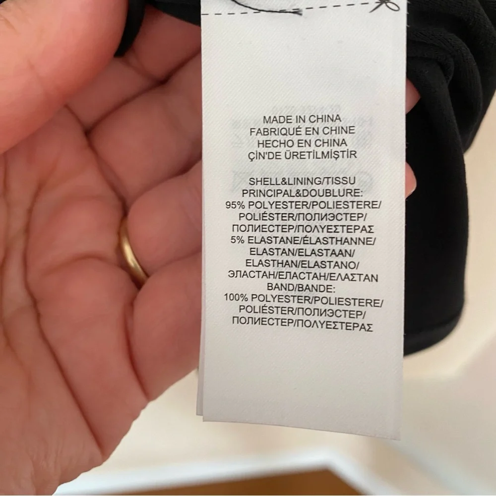 Ralph Lauren Black Tiered Mesh Faux Wrap Dress - Picture 11 of 15